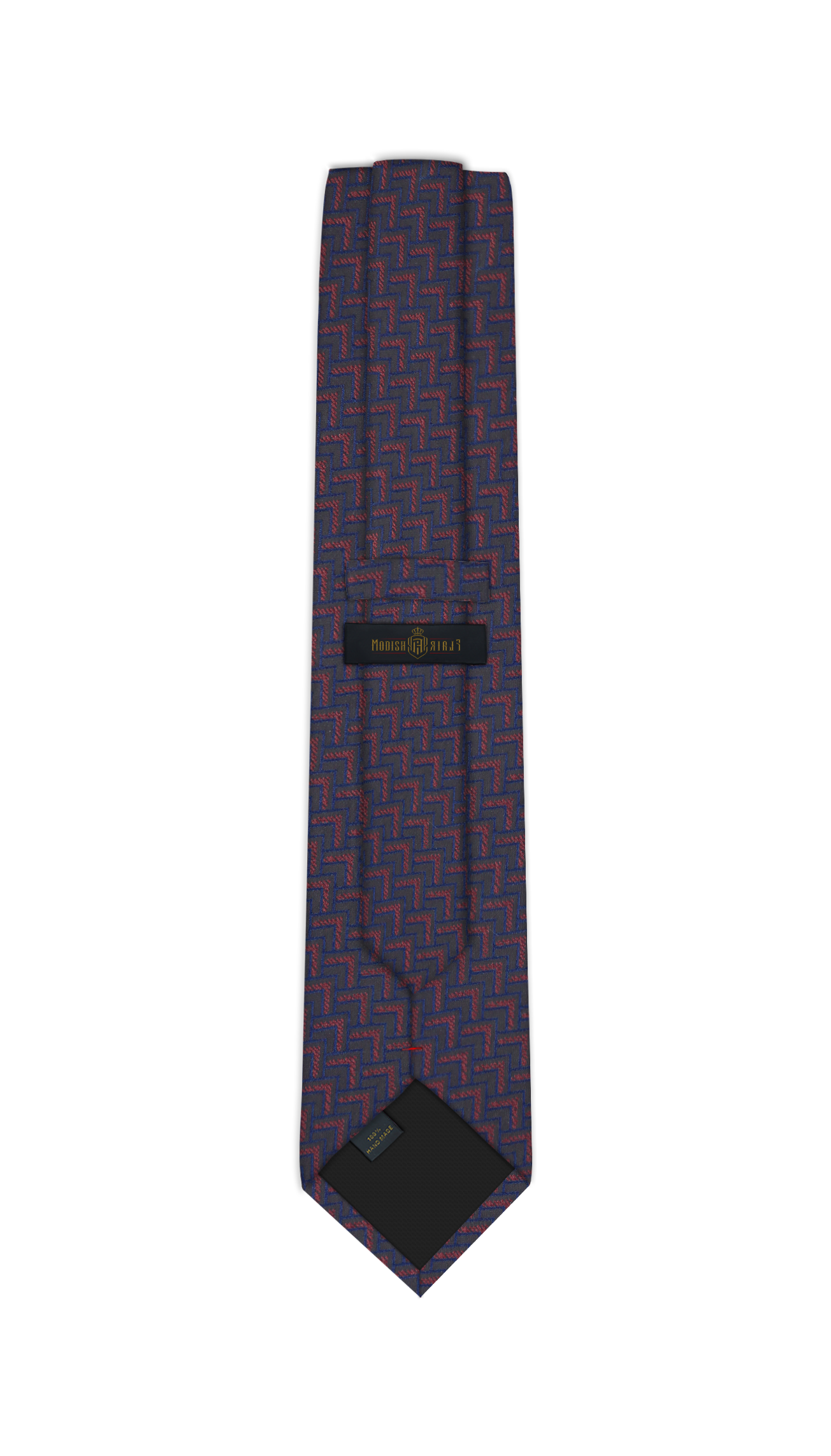 Cravate Jacquard Luxe Bordeaux~Bleu
