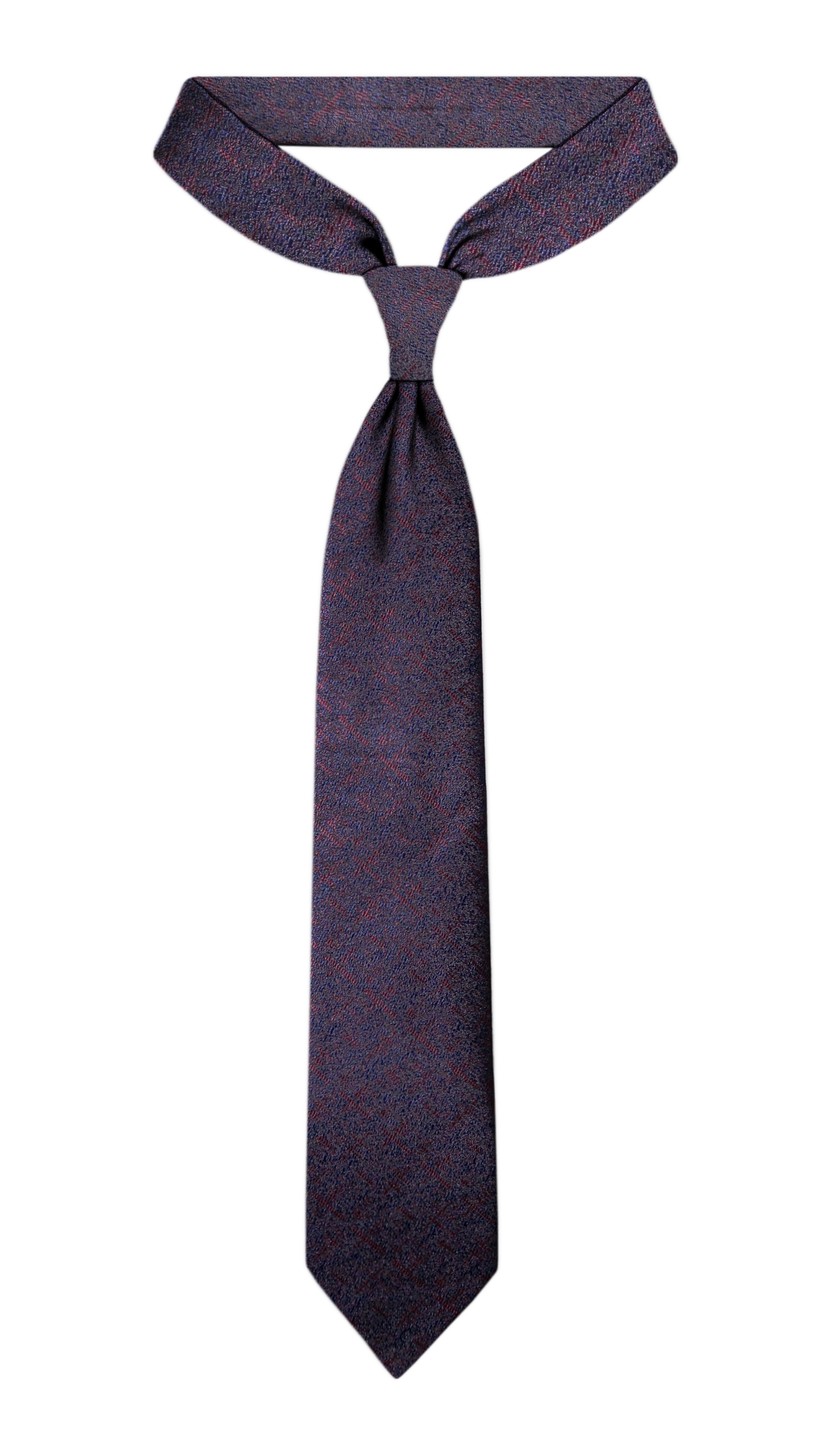 Luxury Navy~Red Jacquard Tie