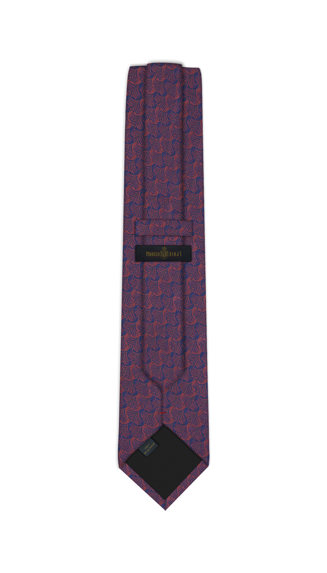 Cravate Jacquard Luxe Bordeaux~Bleu