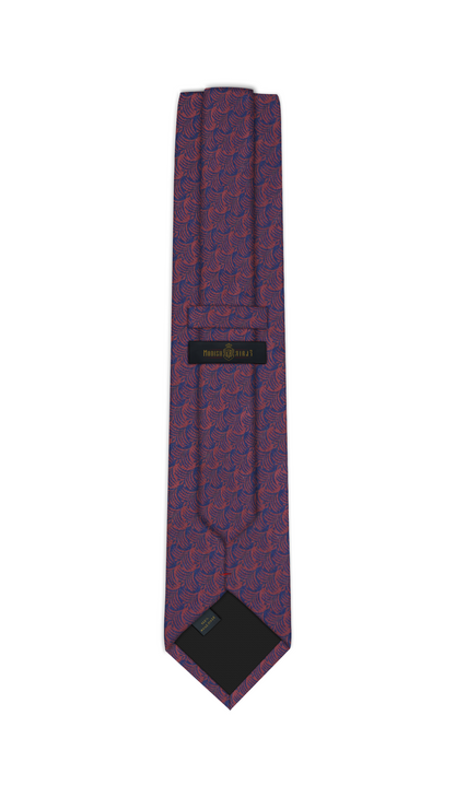 Cravate Jacquard Luxe Bordeaux~Bleu