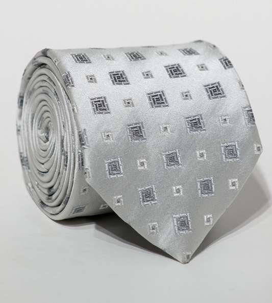 Luxury Silver Silk Tie