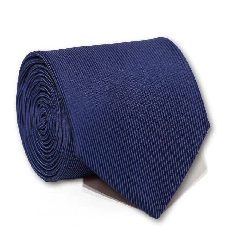 Cravate de luxe en soie bleu marine
