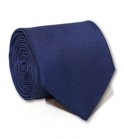 Cravate de luxe en soie bleu marine