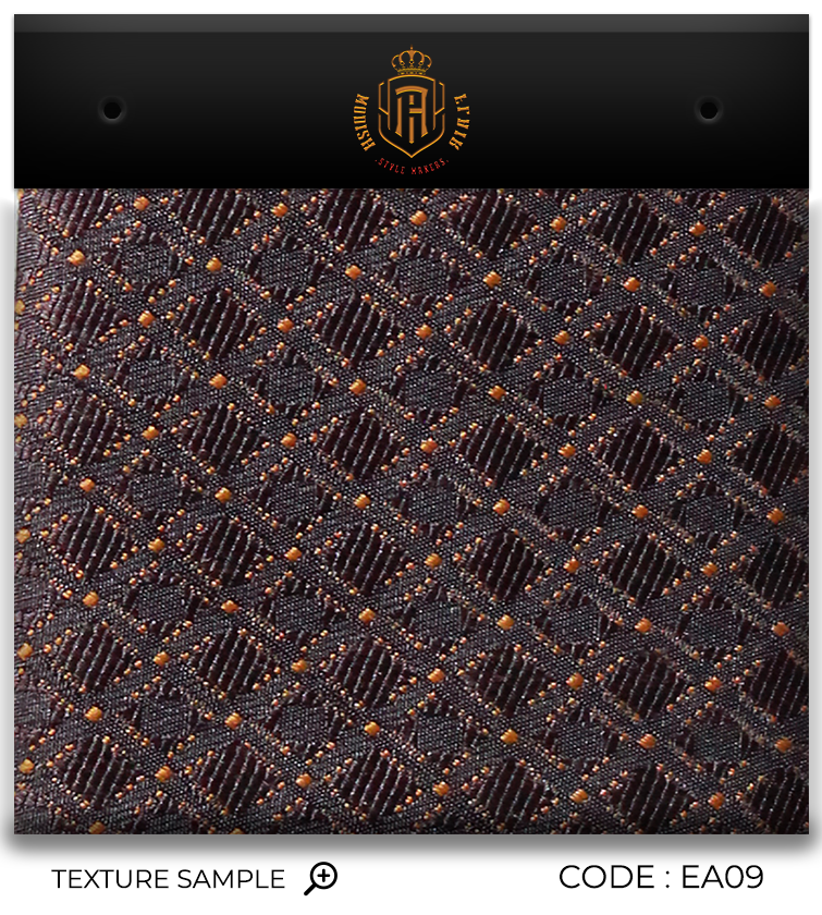 Luxury Brown~Orange Jacquard Tie