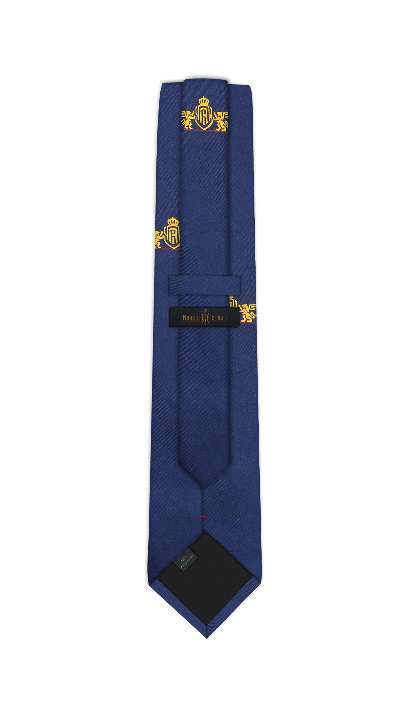 Cravate jacquard bleu marine de marque de luxe