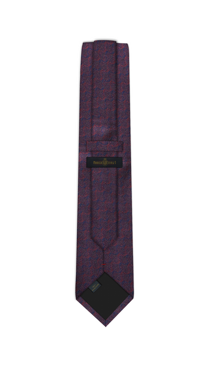 Luxury Red~Navy Jacquard Tie