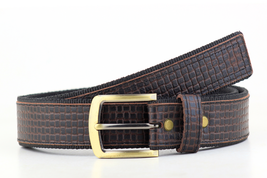 Luxury Leather & Canvas Belt