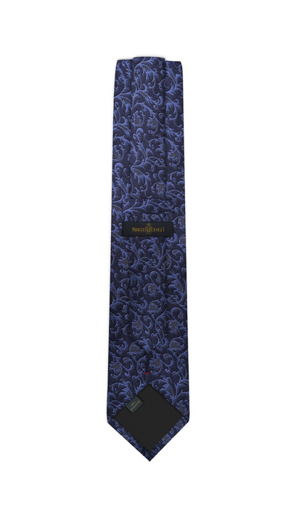 Luxury Navy Blue Jacquard Tie