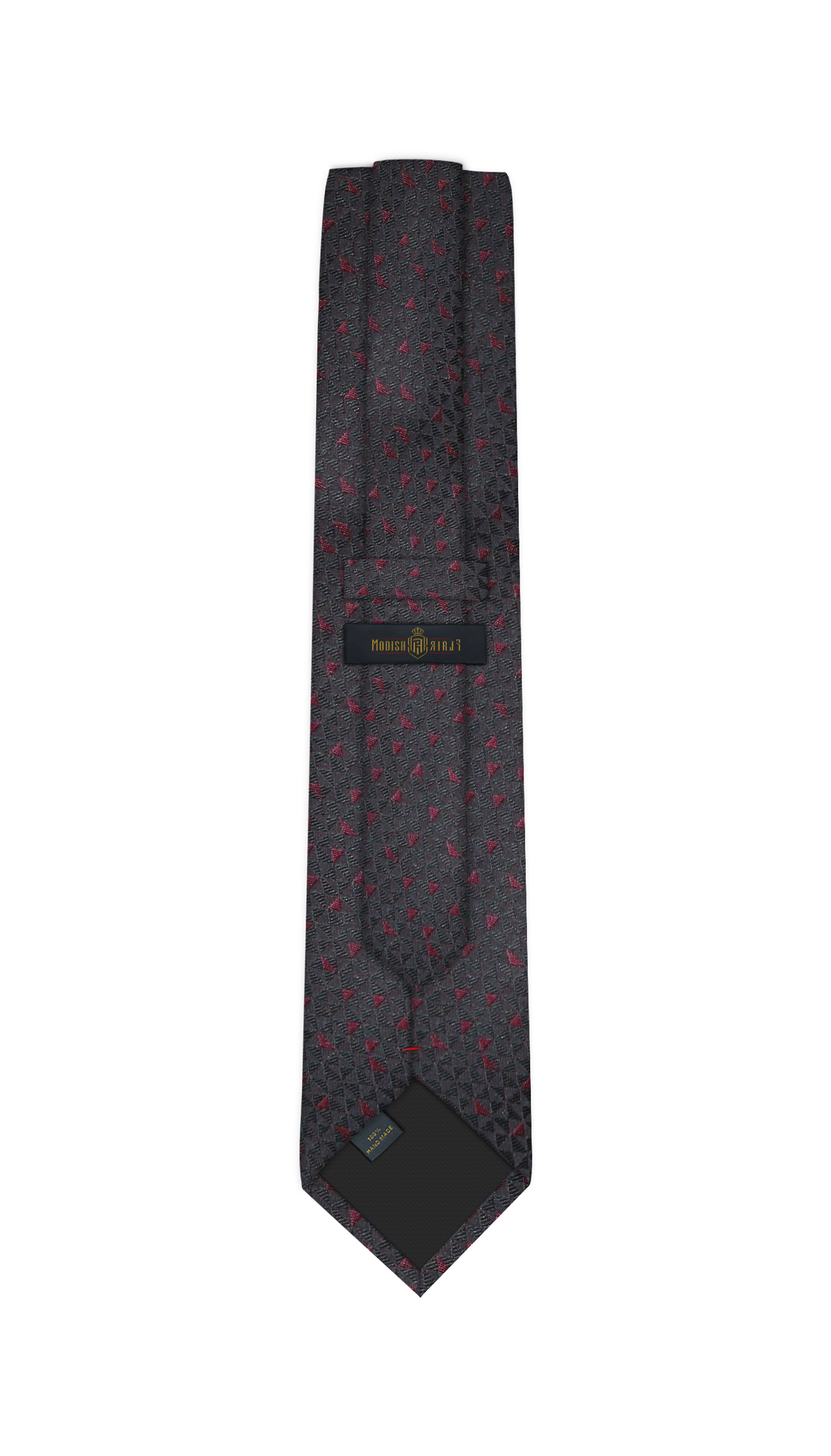 Cravate Jacquard Luxe Noir~Rouge