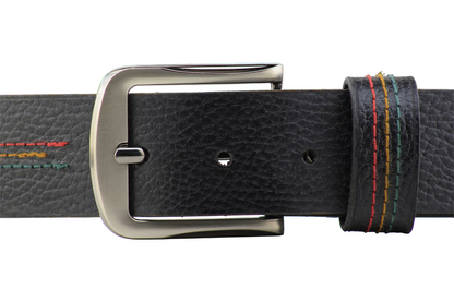 Luxury Casual Belt With Brand Color Stitching