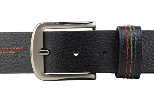 Luxury Casual Belt With Brand Color Stitching