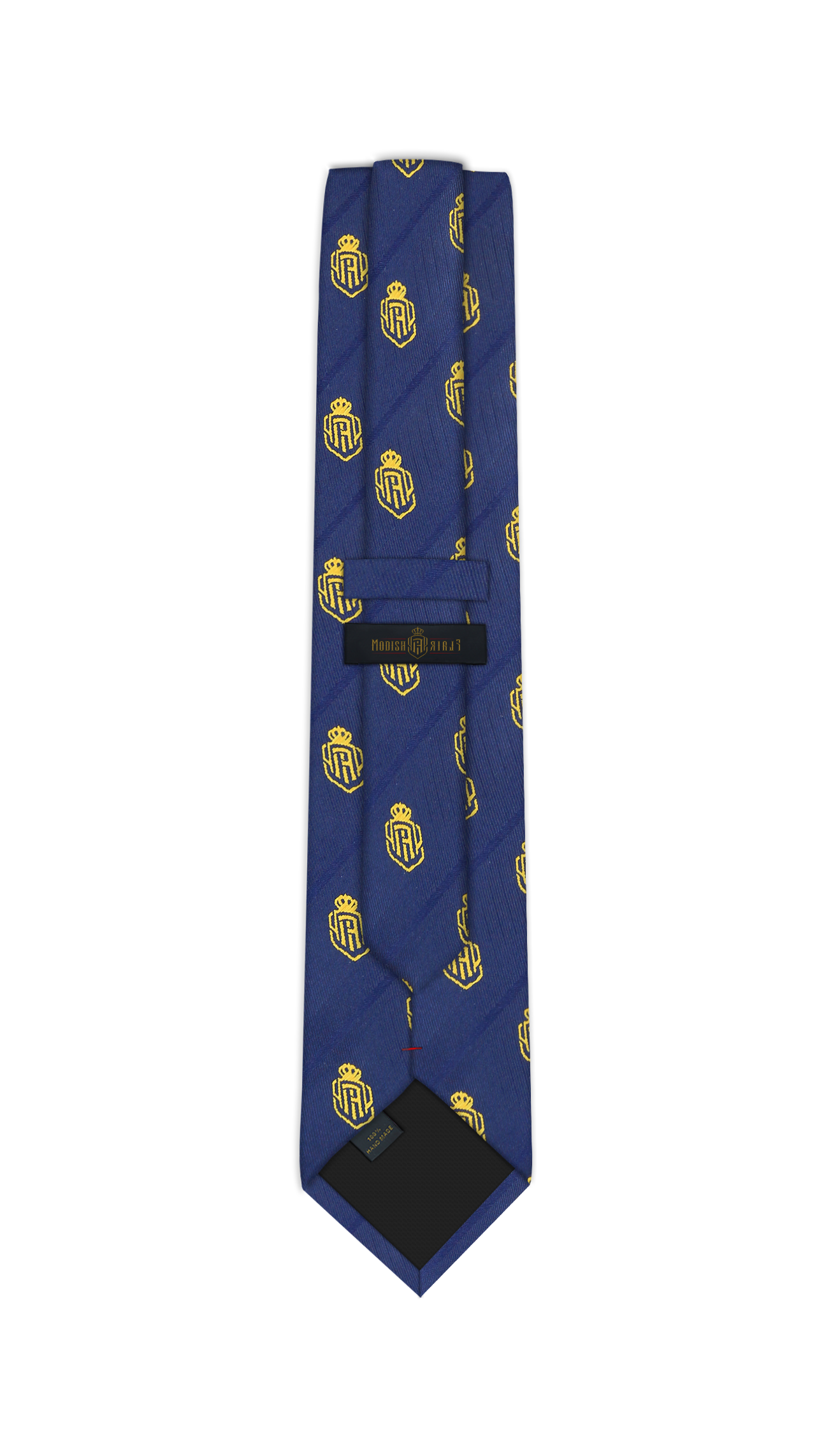 Cravate Jacquard Bleu Marine de Marque de Luxe