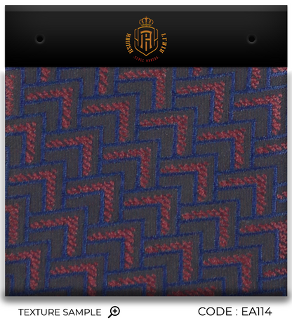 Cravate Jacquard Luxe Bordeaux~Bleu