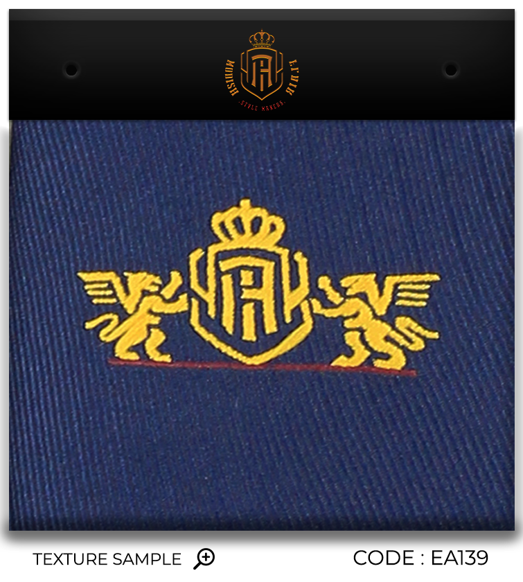Cravate jacquard bleu marine de marque de luxe