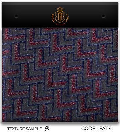 Luxury Navy~Red Jacquard Tie