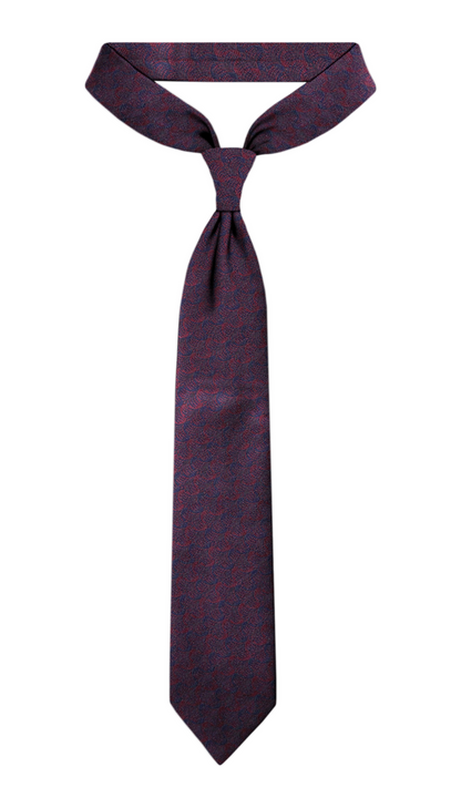 Luxury Red~Navy Jacquard Tie