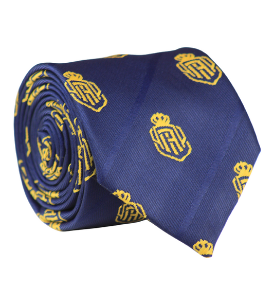 Cravate Jacquard Bleu Marine de Marque de Luxe
