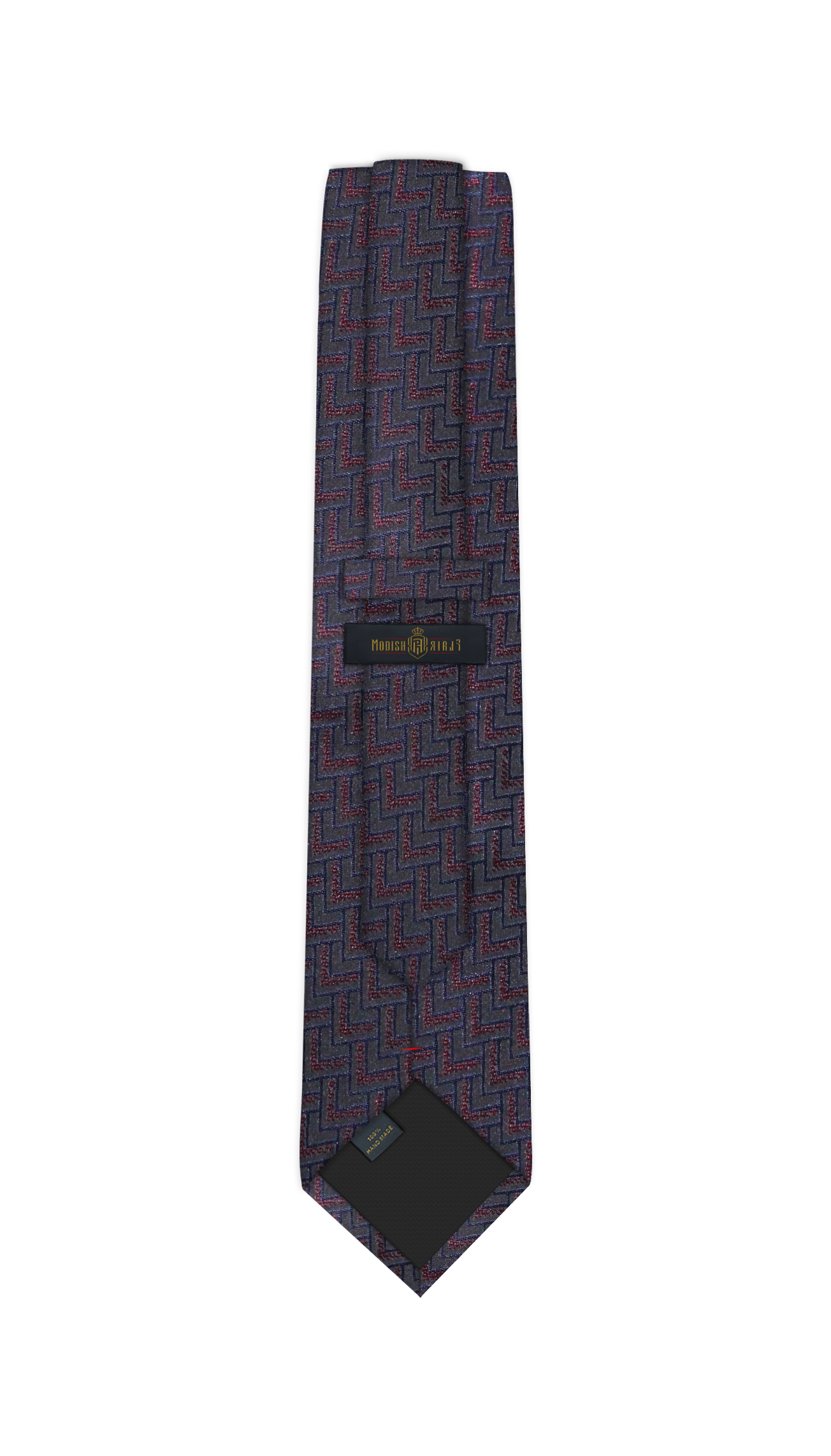 Luxury Navy~Red Jacquard Tie