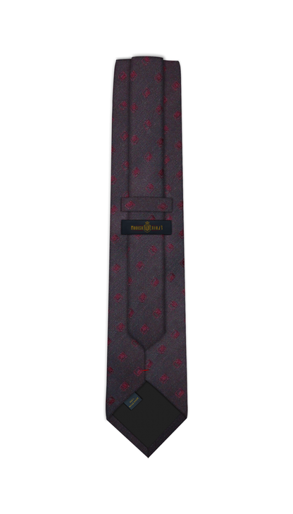 Luxury Burgundy Jacquard Tie