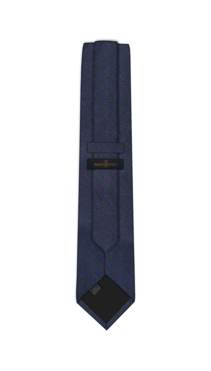 Luxury Navy Blue/Green Jacquard Tie