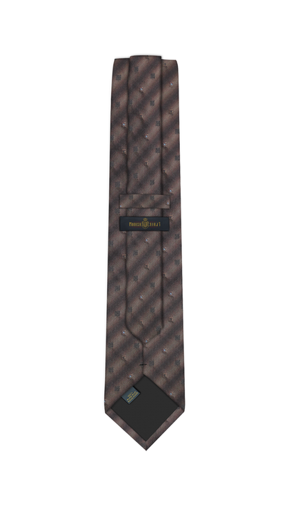 Luxury Mixed Brown Silk Tie