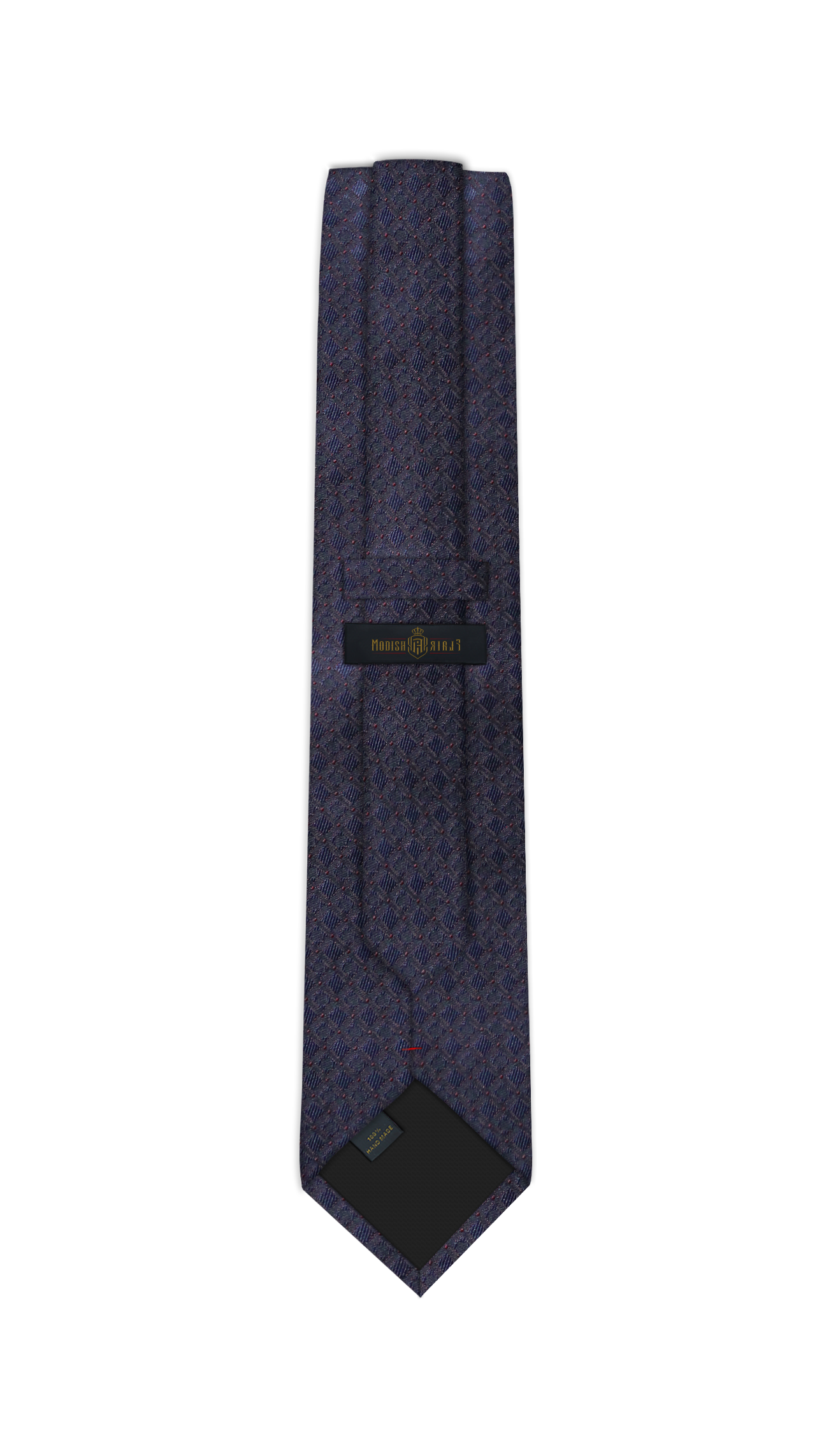Luxury Navy Blue/Red Jacquard Tie