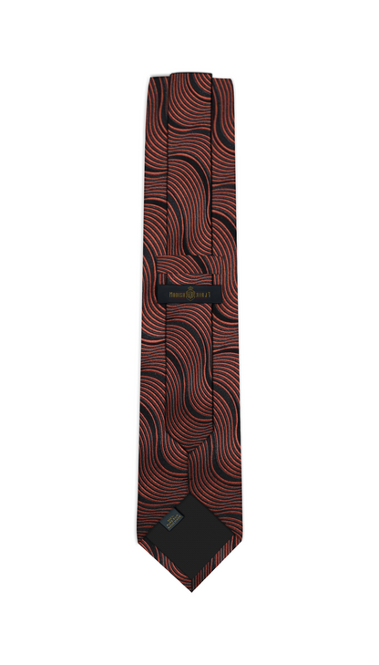 Luxury Dark Bronze/Black Silk Tie