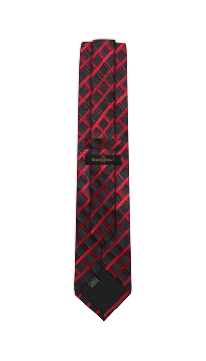 Luxury Red/Black Silk Tie