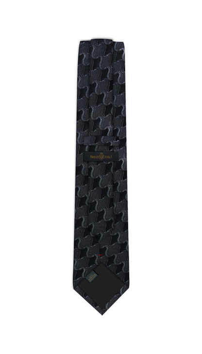 Luxury Mixed Gray/Black Silk Tie