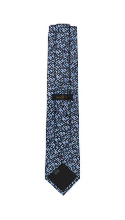 Luxury Blue Jacquard Tie