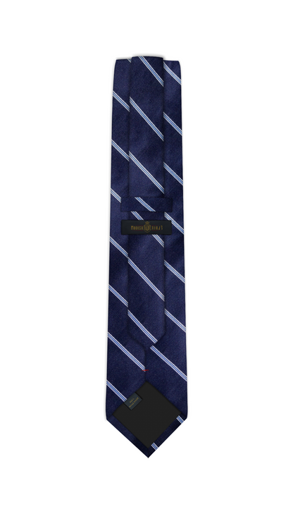 Luxury Navy Blue/Light Blue Jacquard Tie