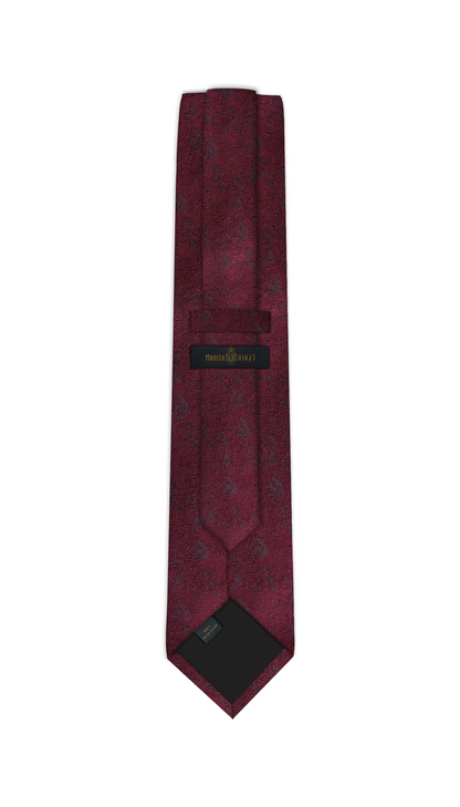 Luxury Maroon Jacquard Tie