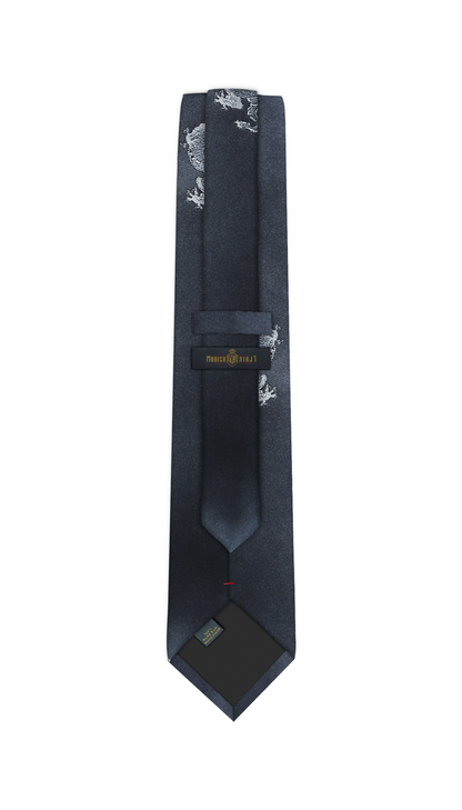 Luxury Dark Gray Silk Tie