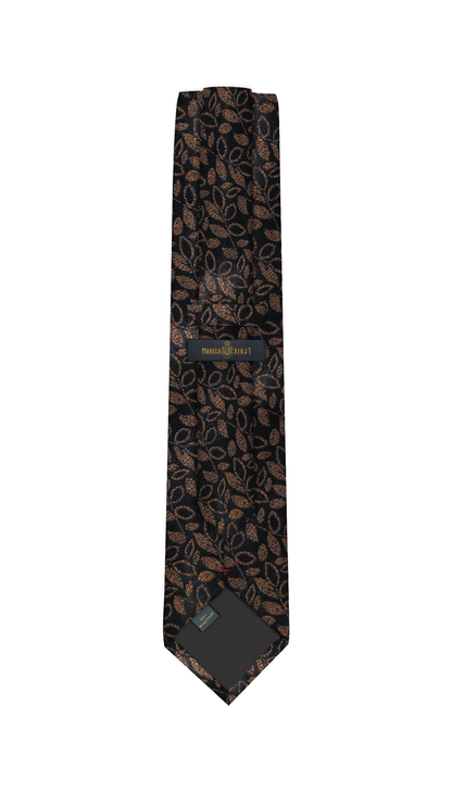 Luxury Black~Gold Jacquard Tie