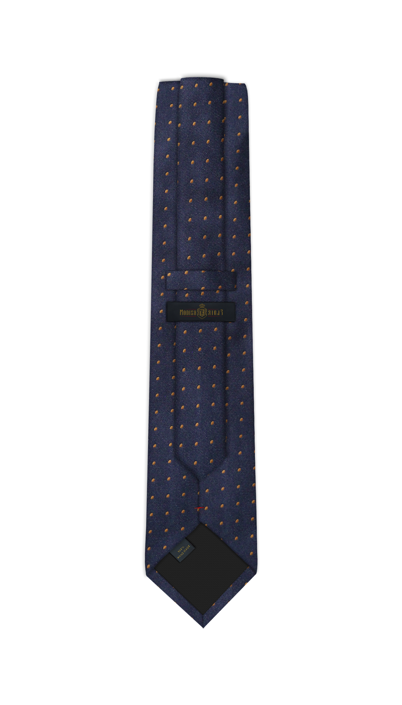 Luxury Navy Blue/Orange Jacquard Tie