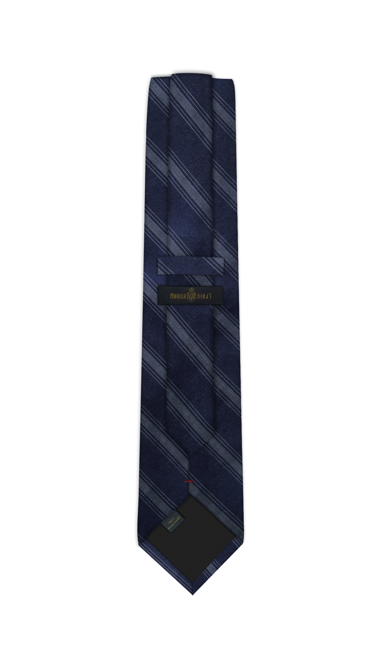 Luxury Navy Blue/Gray Jacquard Tie