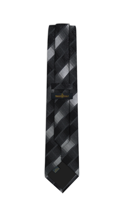 Luxury Mixed Gray /Black Silk Tie