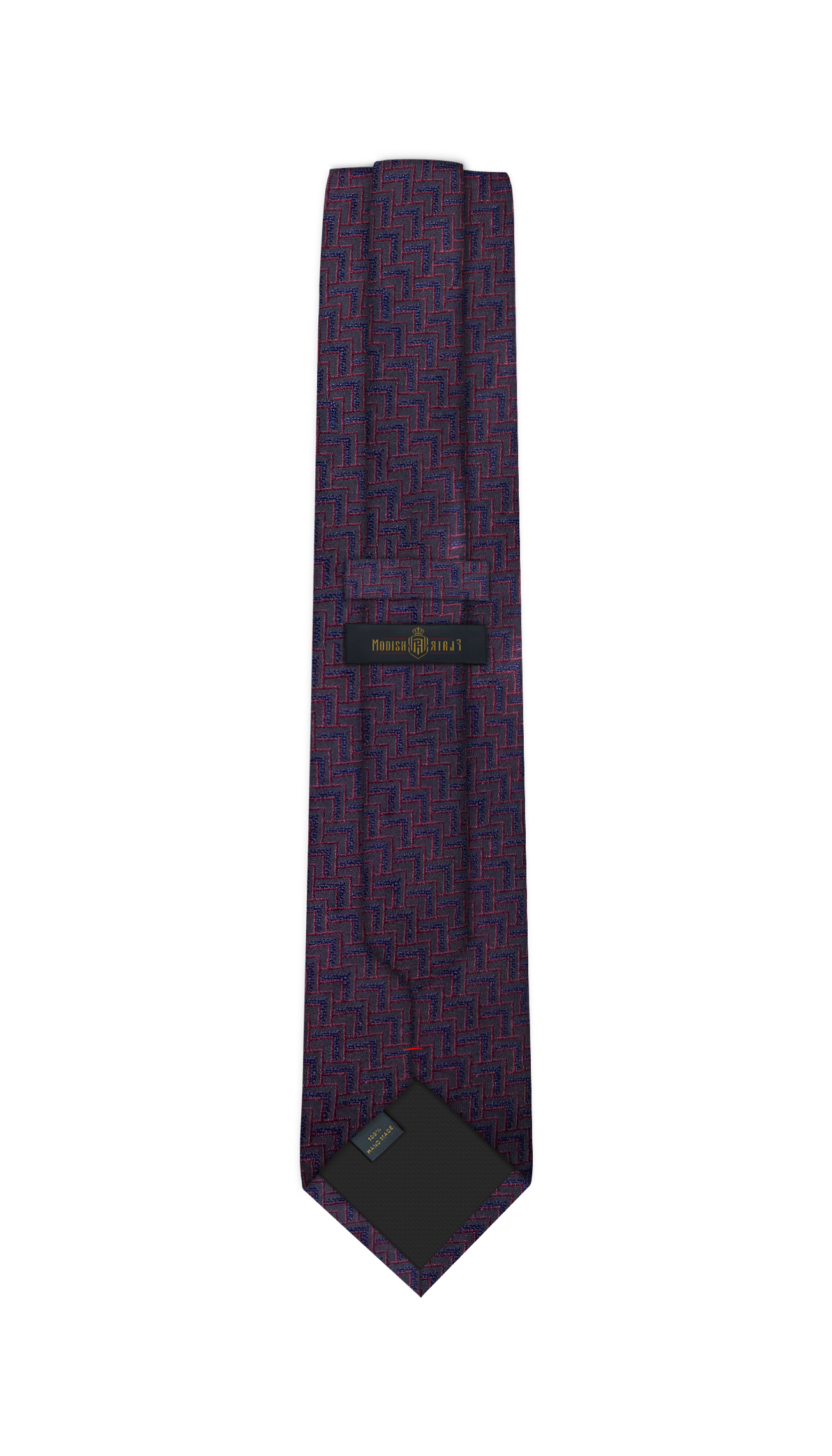Luxury Maroon~Navy Jacquard Tie