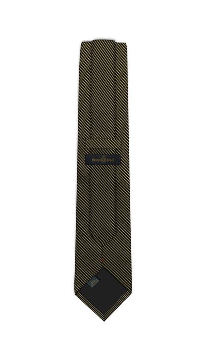 Luxury Striped Gold Silk Tie