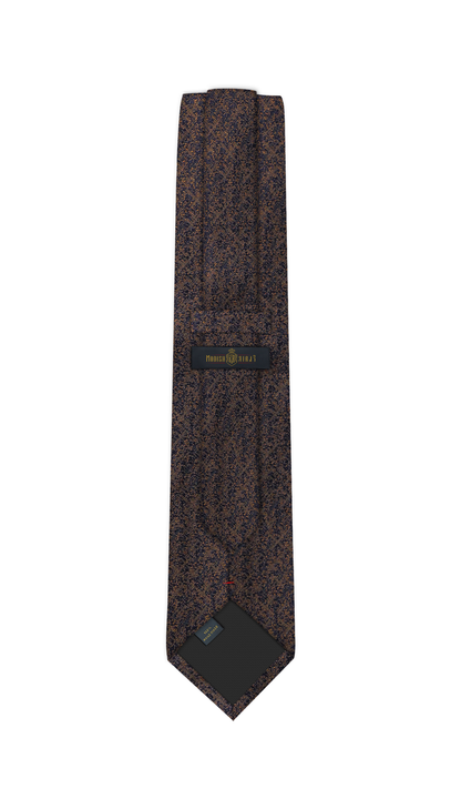 Luxury Navy~Gold Jacquard Tie