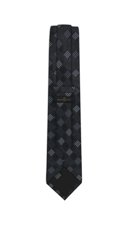 Luxury Black/Dark Gray Silk Tie