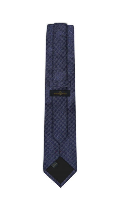 Luxury Navy Blue Jacquard Tie
