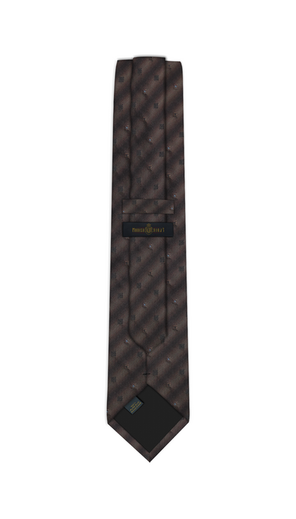 Luxury Mixed Brown Silk Tie