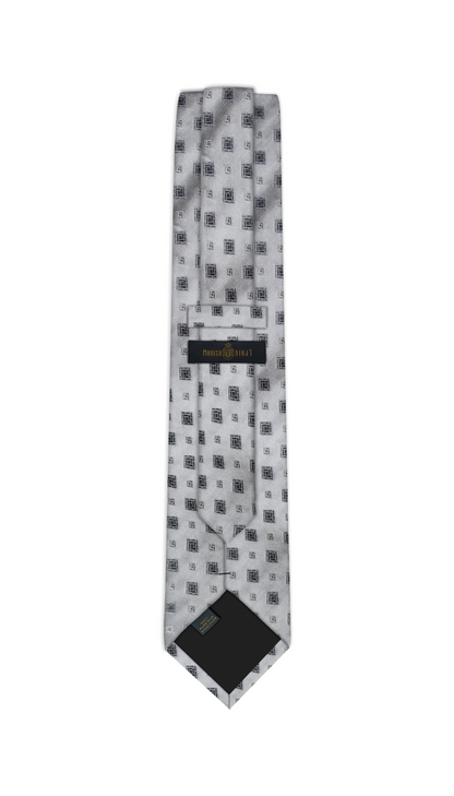 Luxury Silver Silk Tie