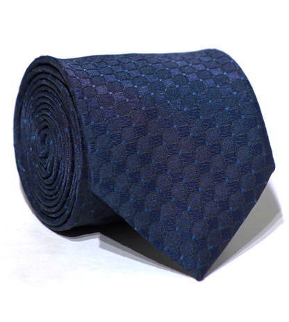 Luxury Navy Blue Jacquard Tie
