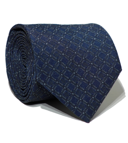 Luxury Navy Jacquard Tie