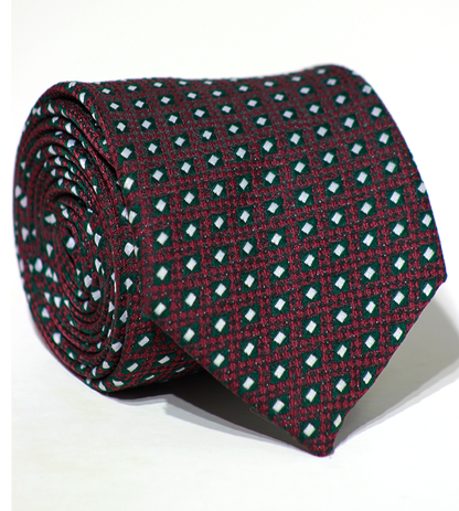 Luxury Maroon/Green Jacquard Tie