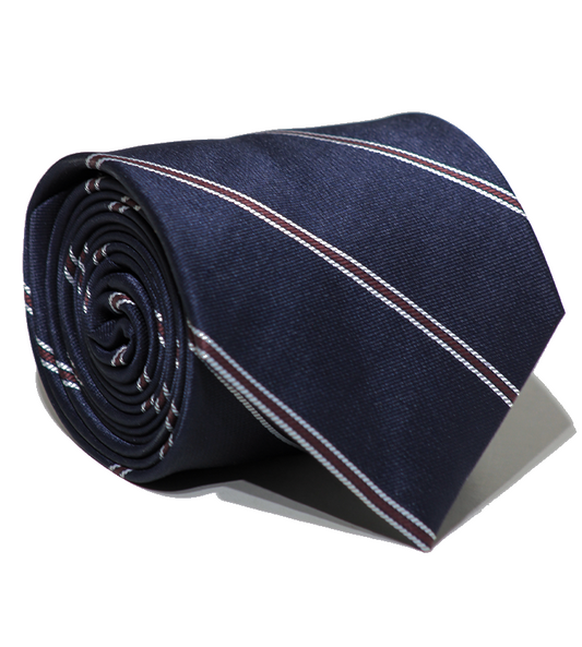 Luxury Navy Blue/Red jacquard Tie