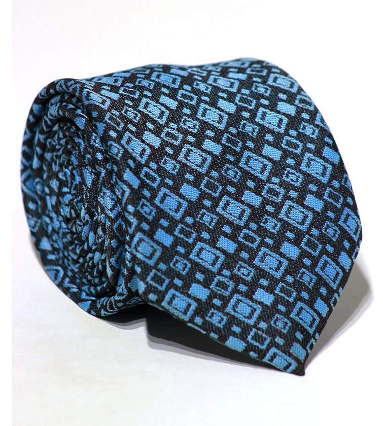 Luxury Blue Jacquard Tie