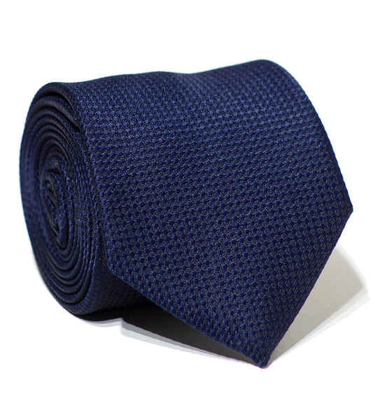 Luxury Navy Blue Jacquard Tie